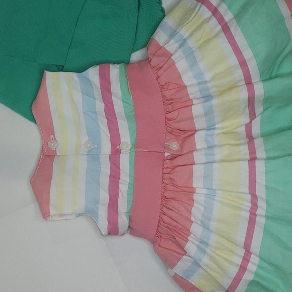3/$30 CARTER'S Striped Pastel Easter Sleeveless Dress + Matching Cardigan - Picture 6 of 6